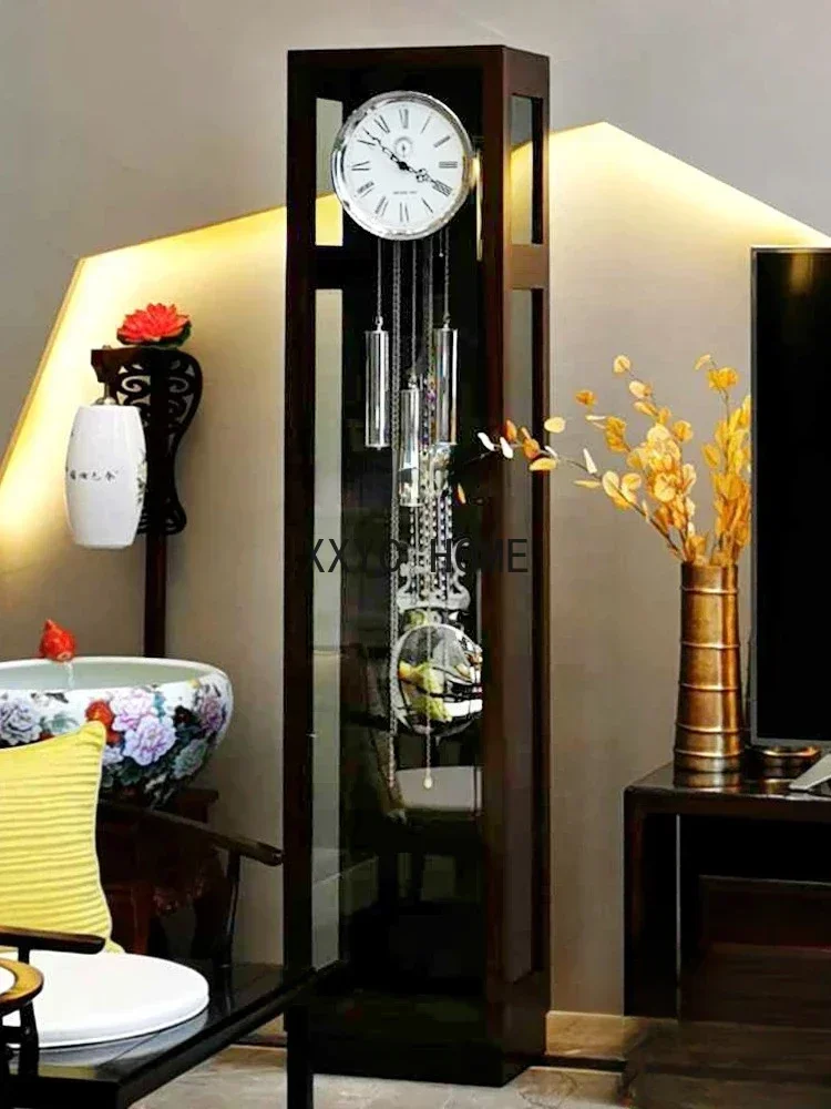 European-Style the Grandfather Clock Living Room Simple Mechanical Floor Clock Hermle Movement Light Luxury Modern