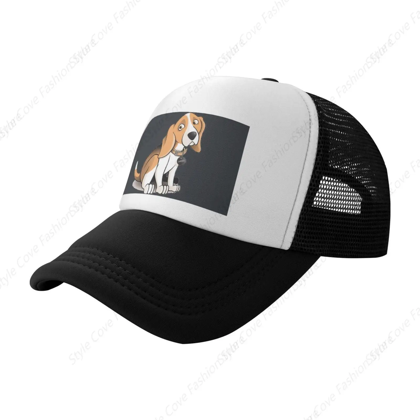 

Basset Hound Dog Cartoons Adjustable Outdoor Adult Mesh Hat Outdoor Truck Hat Fashion Baseball Hat Breathable Adult Outdoor Hat