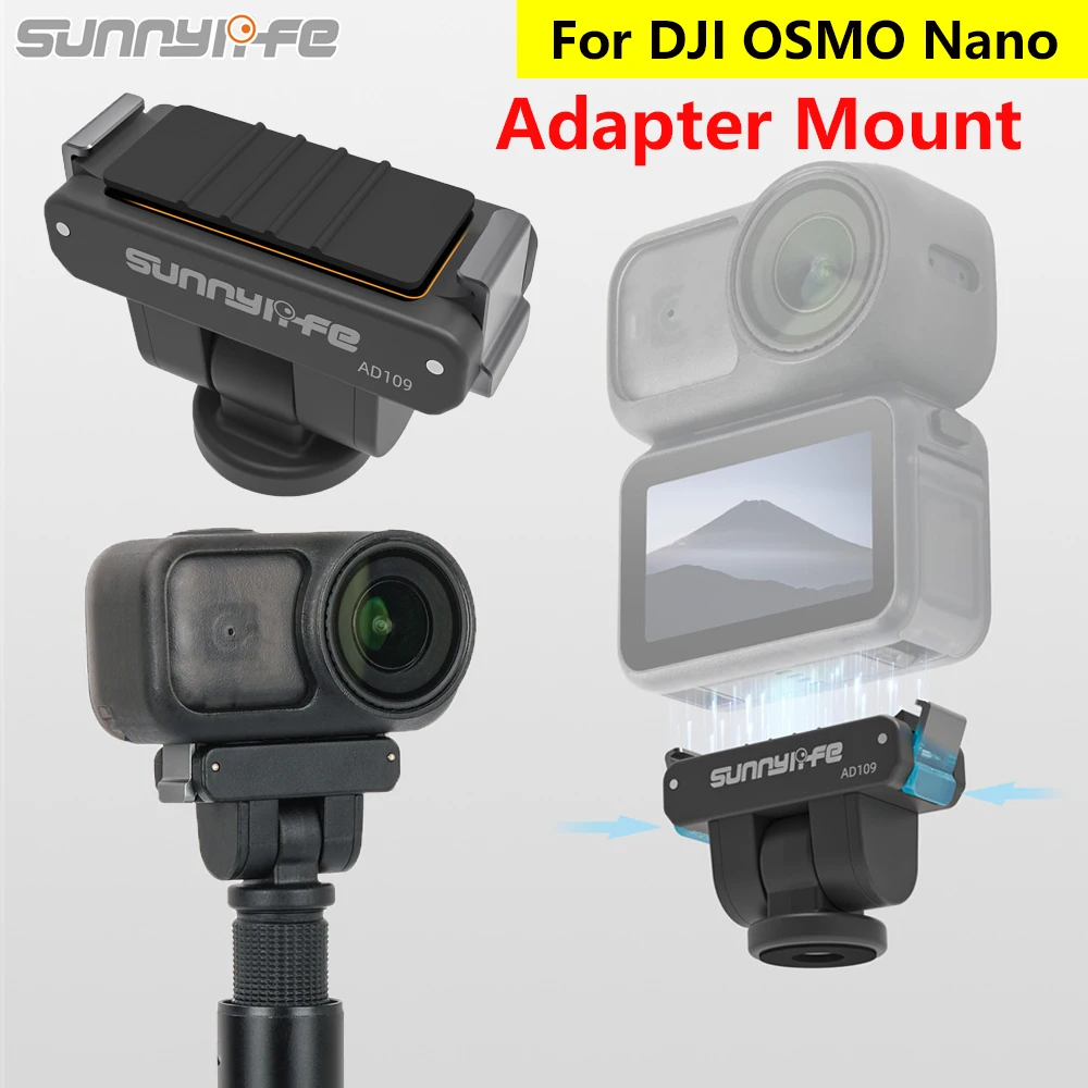 

Sunnylife Dual-Direction Magnetic Adapter Base For DJI Osmo Nano Camera Adjustable Quick Release Two Claw Mount Adapter Stand