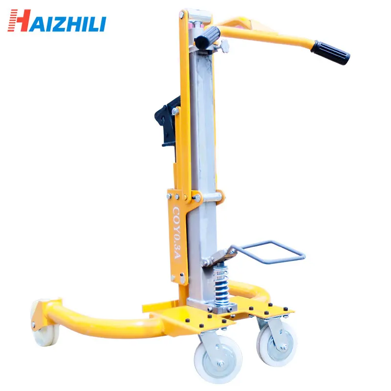 HaiZhiLi custom  manual oil drum trolley 300kg handling transportation equipment oil drum handler with clamp