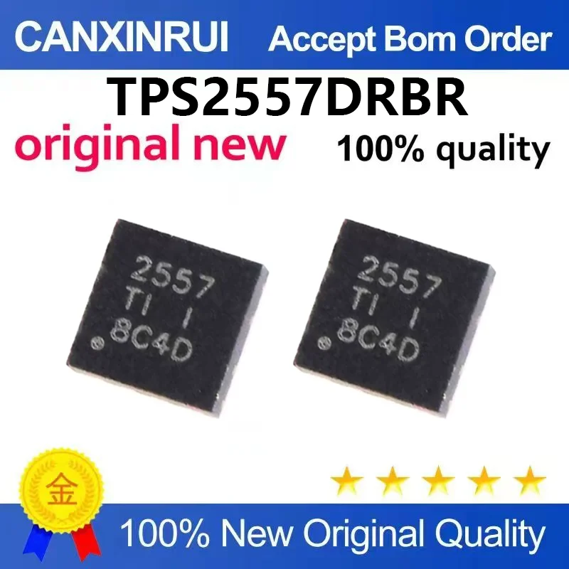 （5pcs-100pcs）Brand new original TPS2557DRBR screen printed 2557 package SON-8 power switch integrated circuit chip