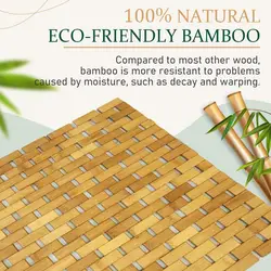 Simple Nature Wood SPA Kitchen Bathtub Rug Pad Bamboo Bathroom Mat Solid Anti-slip Bath Mat With Bamboo Shower Mat