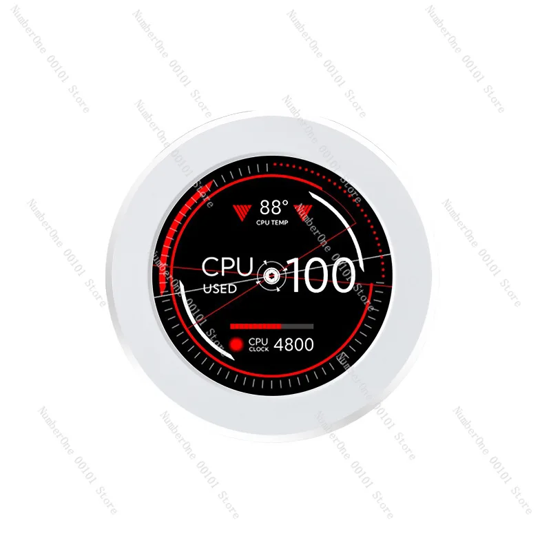 2.1 inch 2.8 inch water-cooled secondary screen IPS round water-cooled chassis built-in screen monitors computer status