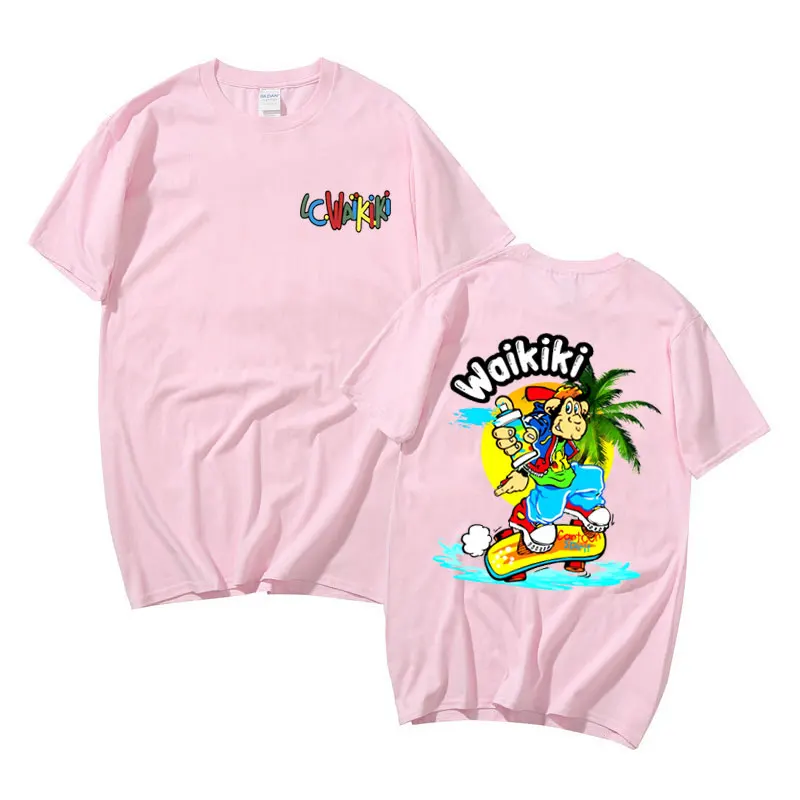 Skateboard Lc Waikiki Monkey Tshirt Men Women's Casual Oversized T Shirts Unisex Fashion Streetwear Male Vintage Short Sleeve