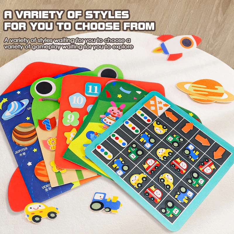 Kinder vroeg onderwijs wasbaar klittenbanddoekboek waterdicht cognitief spelbord 0-3 jaar oud verlichtingstrainingsspeelgoed
