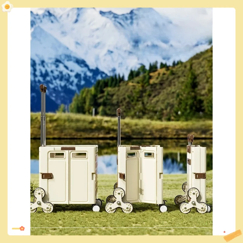 

Портативный складной ящик для камеры, багажник автомобиля, уличный пикник, маленький тележка для альпинизма, многофункциональный алюминиевый сплав, чехол для тележки