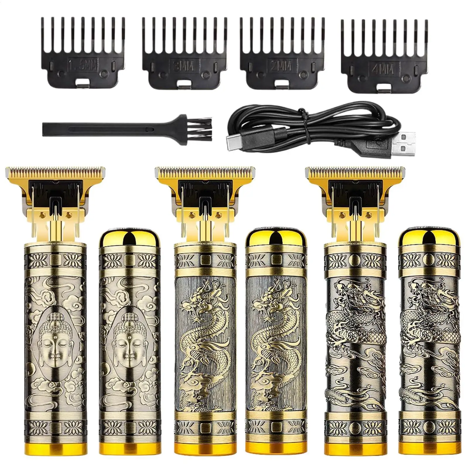NEW Electric Hair Clipper for Men Oil Shaving Head Pusher Sculpture Shaver Rechargeable Hair Trimmer Hairdressing Set Gifts