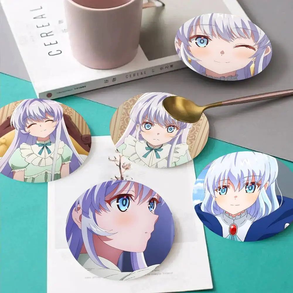 1pc Dia Viekone Anime Characters Wooden Coaster Colour Printing Cup Mat Home Desk Decoration Gifts