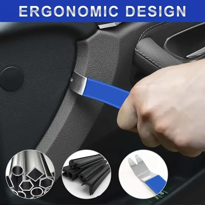 

1set Car Door Panel Instrument Panel Removal Tool Car Audio Radio Disassembly Tool Kit Durable Pry Bar With Screwdriver Set