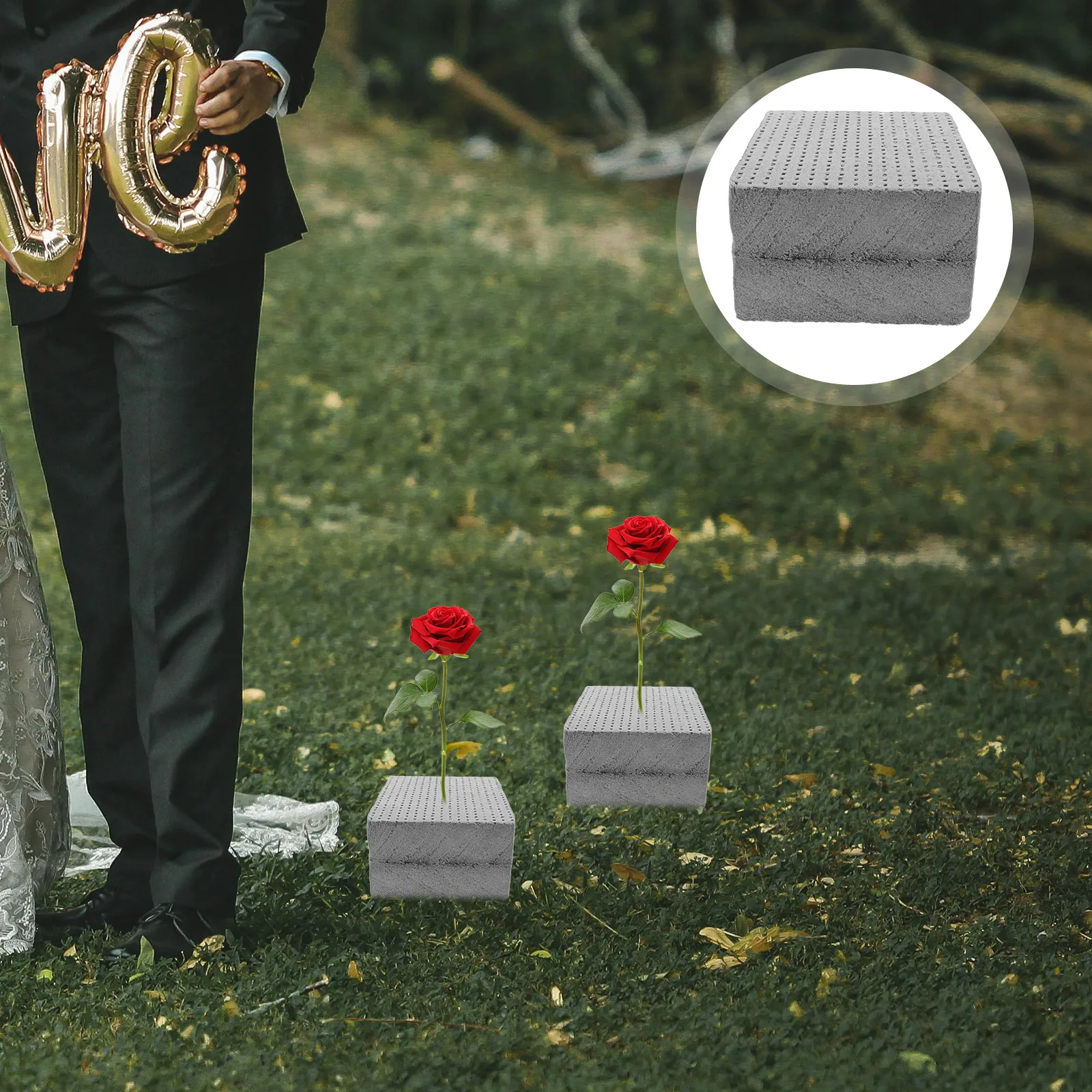 

Floral Foam Block For Wedding Holiday Decorations Sturdy Flower Arrangement Base Double Layer Design Stable Foam Insert