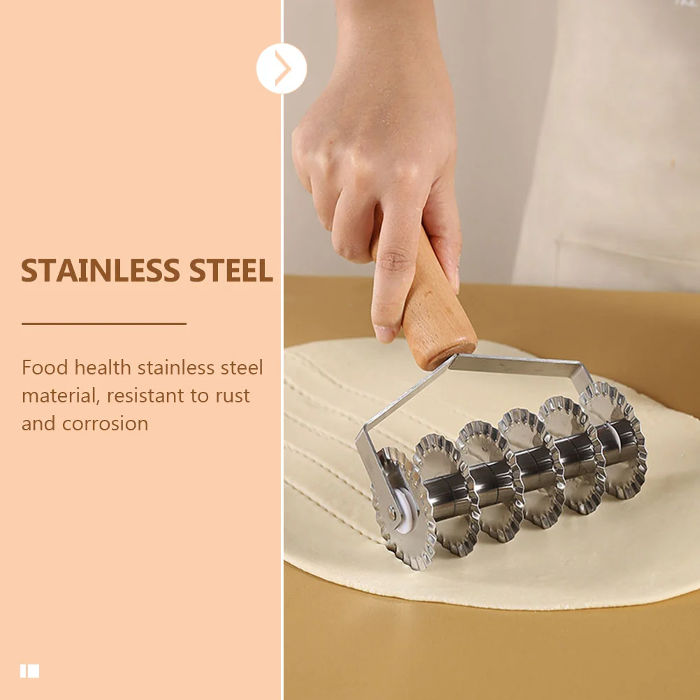 Stainless Steel Noodle Knife Pizza Accessories Bake for Pastry Kitchen Accessory Spatula Bread Lattice Roller