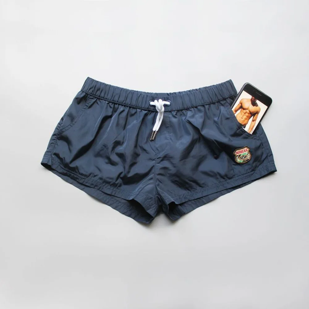 Mens Shorts Polyester Gym Jogging Sports Pants Spring Summer Home Fashion Solid Color Comfortable Fitness Pants Men'S Wear 2025
