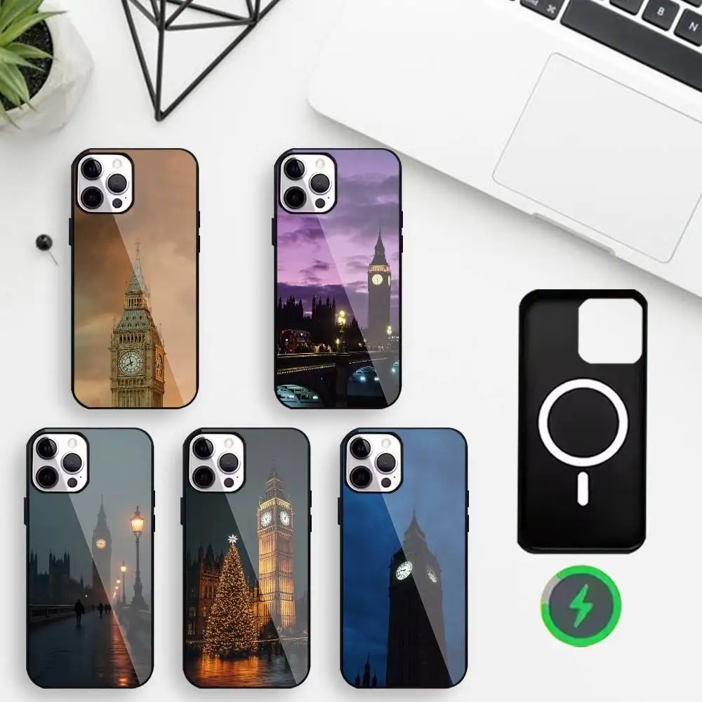 

Big Ben Phone Case For iPhone17,16,15,14,13,12,11 Plus,For Magnetic Wireless Charge Cover