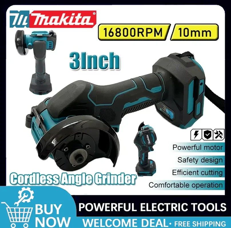 

Аккумуляторная угловая шлифмашина Makita 3 дюйма, беспроводная угловая шлифмашина 3 дюйма, электрический отрезной инструмент, циркулярная пила, электроинструмент