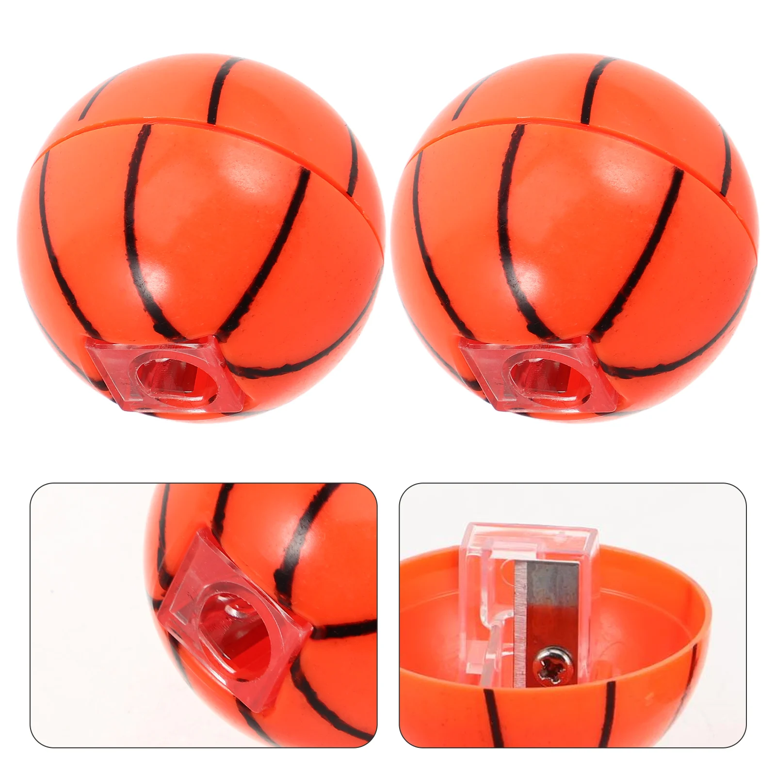 

20pcs Mini Sports Ball Pencil Single Hole Handheld Manual Sharpener For School Students Lightweight Portable Cartoon Basketball