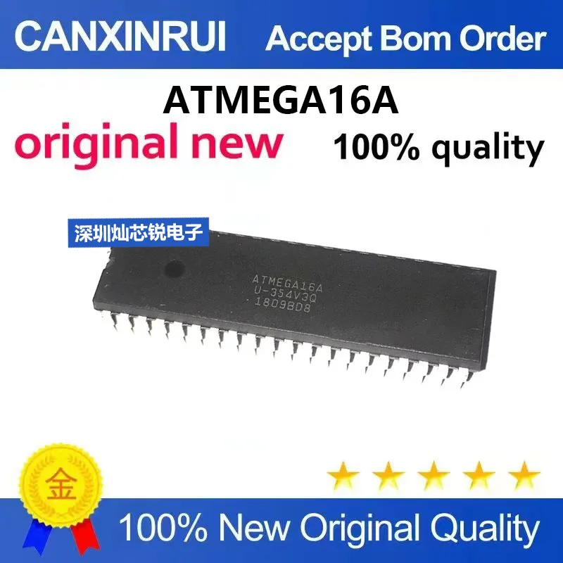 (5-100pieces)Brand new original ATMEGA16A-PU DIP40 microcontroller, imported genuine factory product guaranteed