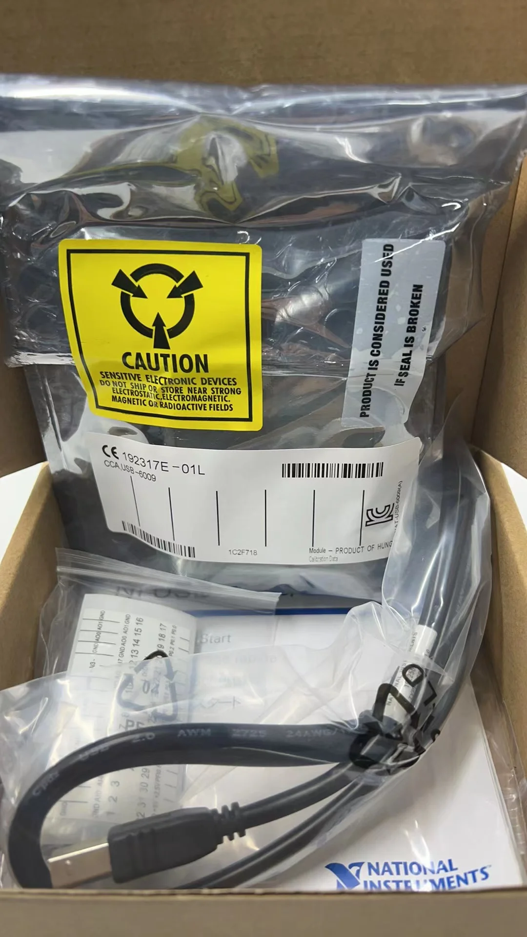New National Instruments USB-6009 Data Acquisition Card, NI DAQ, Multifunction