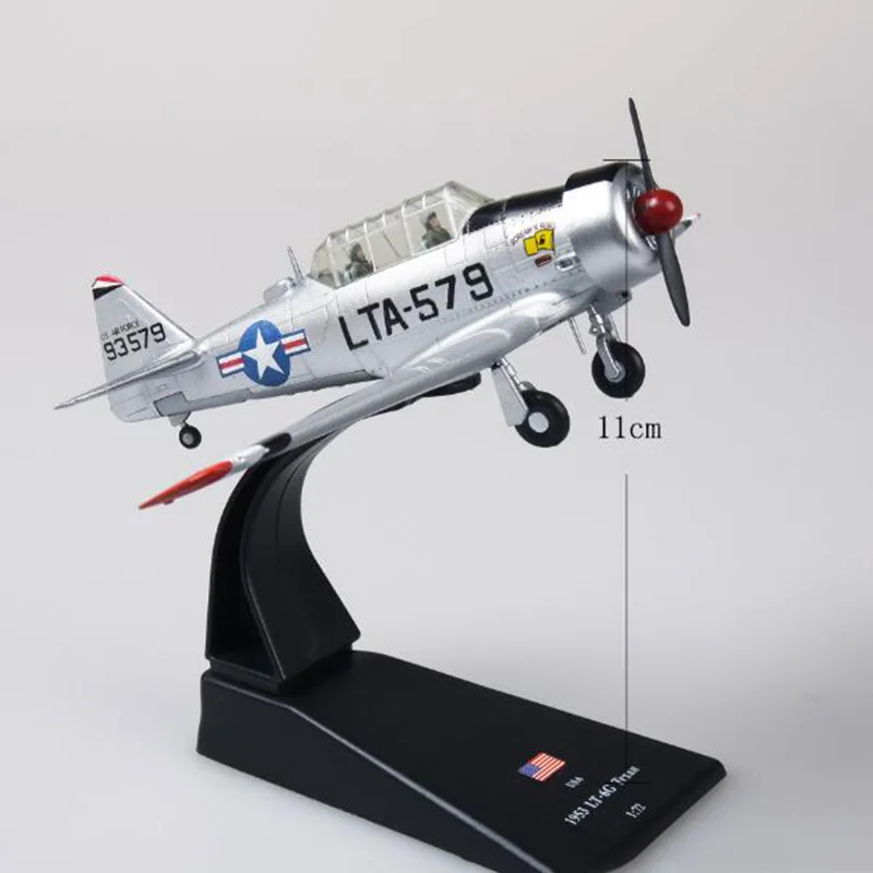 Diecast  1/72 scale WWII America 1953 T6 LT-6G Texan Fighter Navy Army Fighter Model Aircraft Airplane Alloy Toys Collection