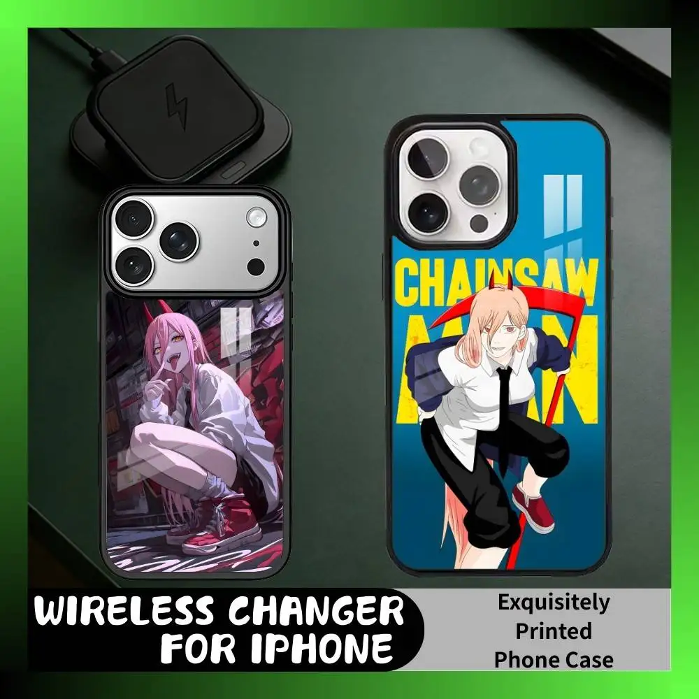 

Edgy Anime Character P-Power Phone Case For iPhone17,16,15,14,13 Plus,Pro Max Magnetic For Magsafe Wireless Charging