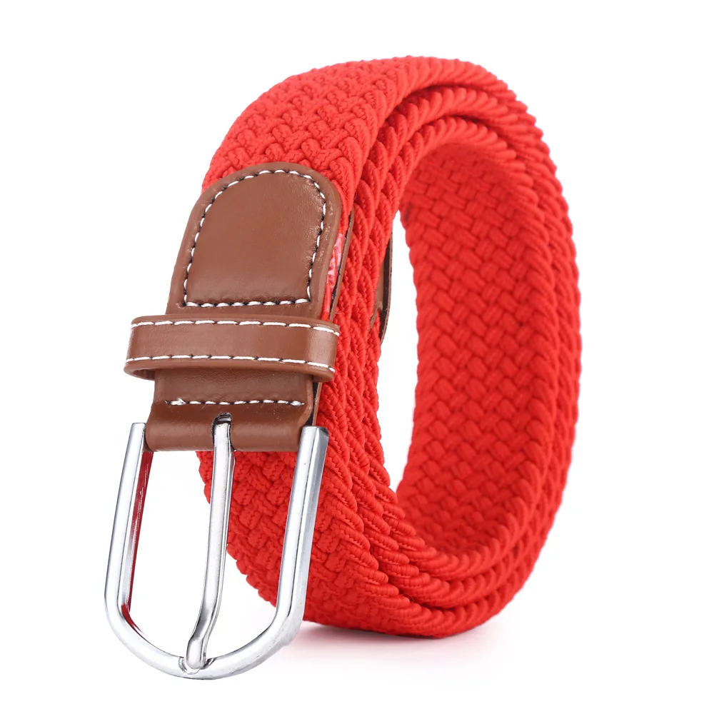 Ceinture en toile tressée pour hommes et femmes, sangle de taille élastique pour jeans, haute qualité, mode décontractée, environnement, broche tissée, commissionnée, nouveau