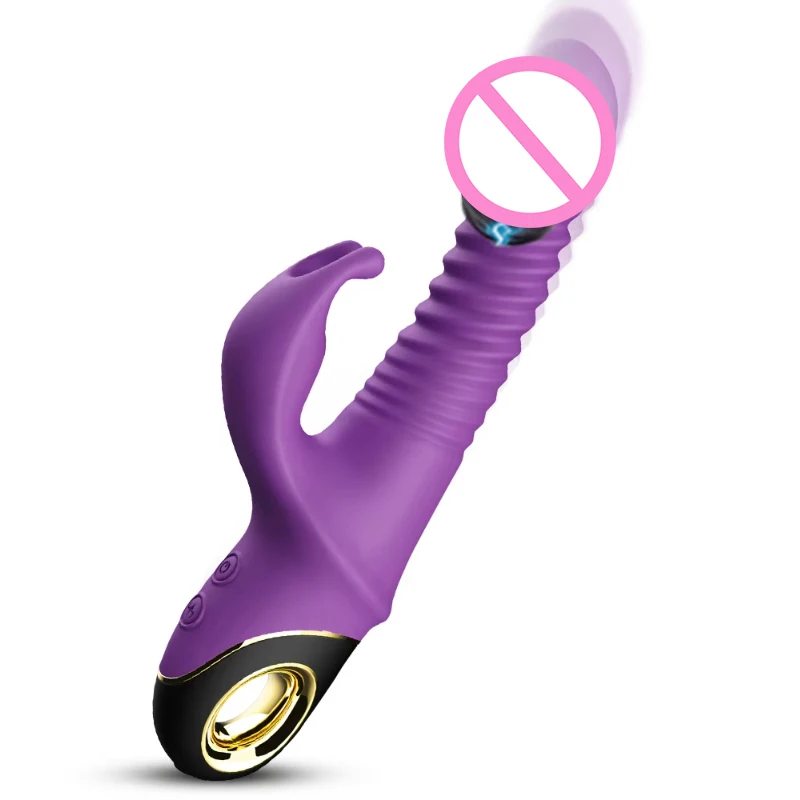 2022 Rabbit Thrusting Vibrator Automatic Telescopic G-Spot Clitoris Stimulator Female Masturbation Sex Toys For Women Adults