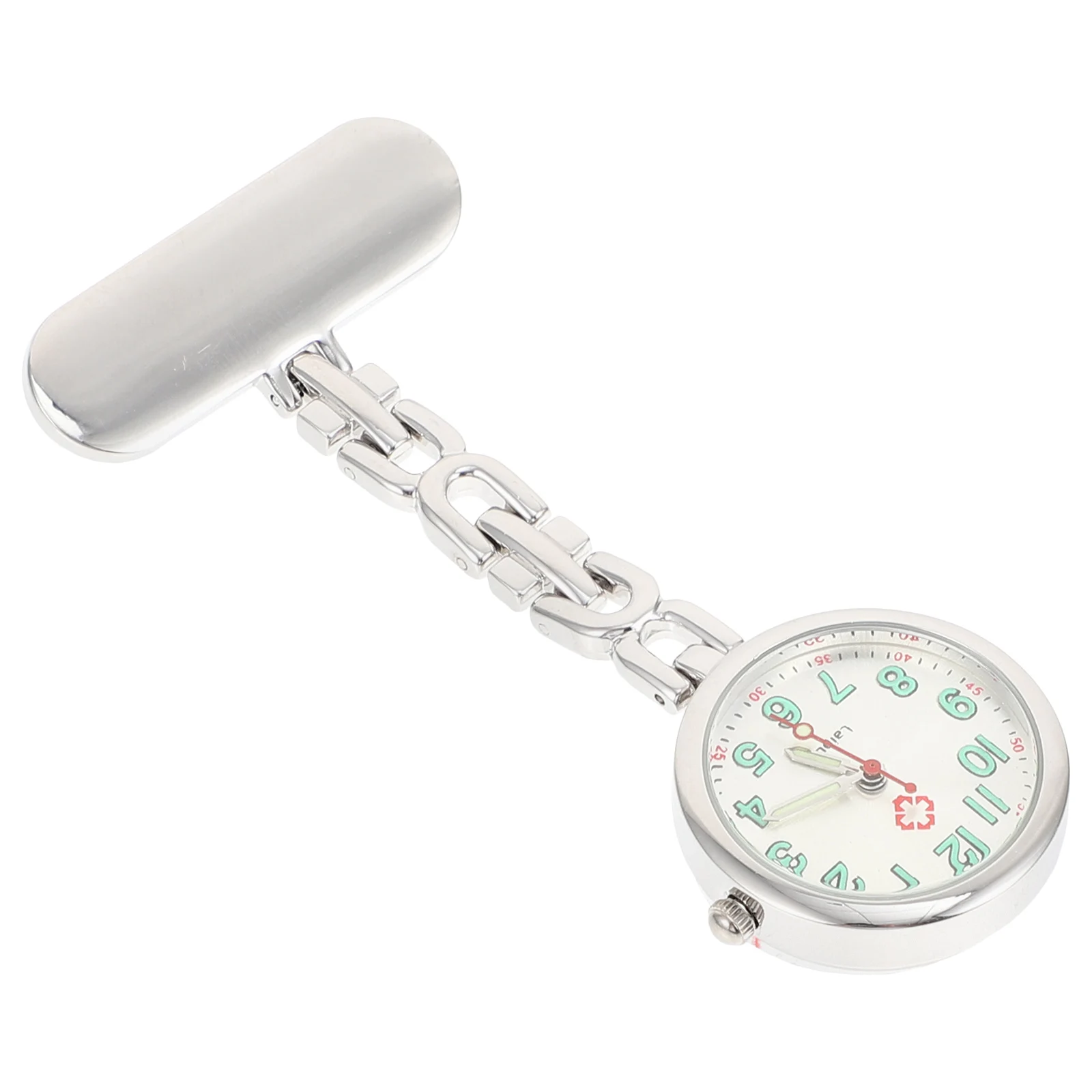 

Medical Pocket Silver Nurse Luminous Chest Nurse Chest Watch Durable Strengthened Large Dial Watches