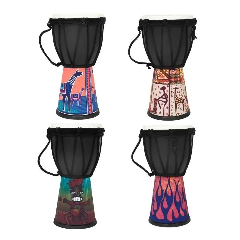 652F African Drum Unique Pattern Small Hand Drum Professional Percussions Instrument