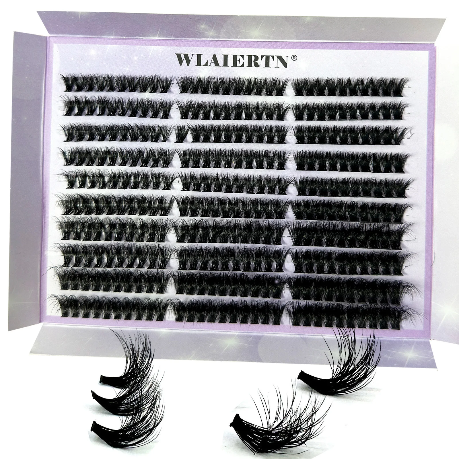 

300PCS D Fluffy Cluster Lashes 30D+40D+50D/60D+800D+100D Thick Eyelash D Curl 8-16mm Mix Individual Lashes DIY Lash Extensions