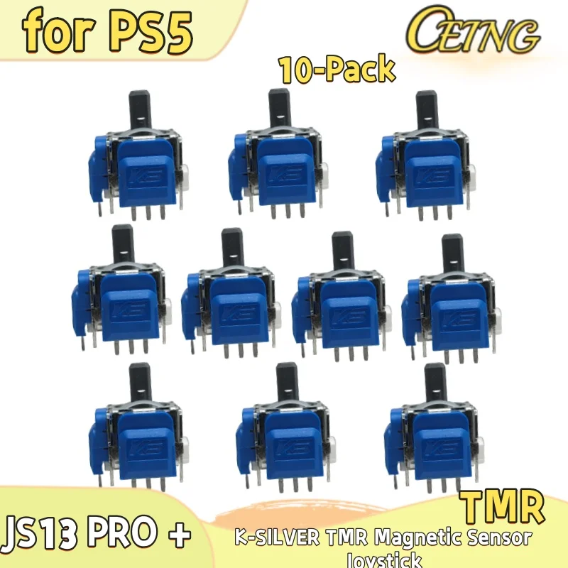 

10pcs K-SILVER TMR Tunnel Magnetic Resistance Joystick for PS5 Controller Electromagnetic Joysticks Repair Built-in chip Upgrade