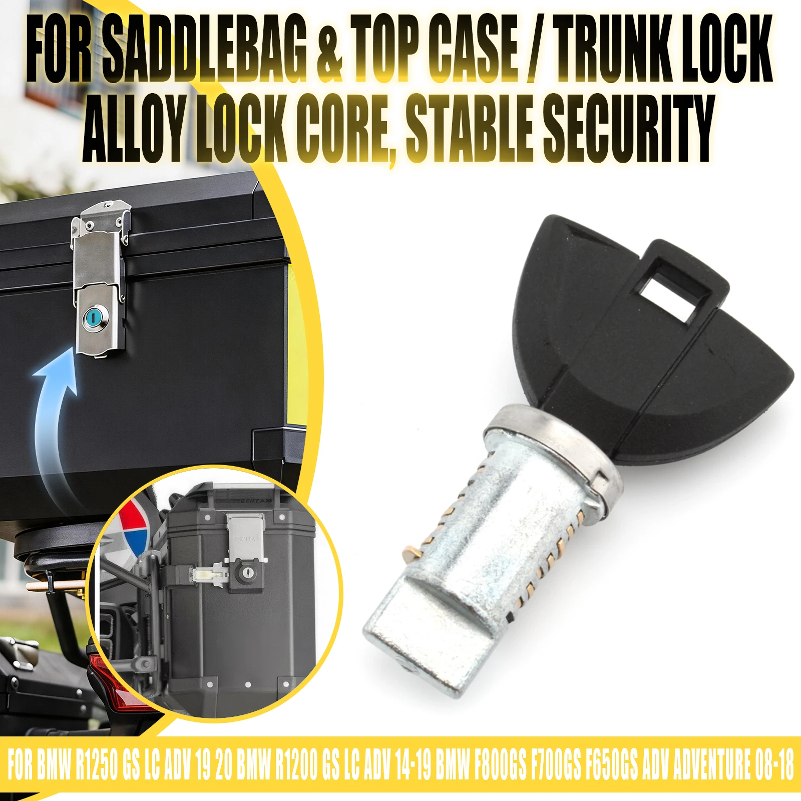 Motorcycle Trunk Lock Cylinder Cam Locks Core Plug Key Set For BMW R1200GS R1250GS F800GS F750GS S1000RR S1000RGS