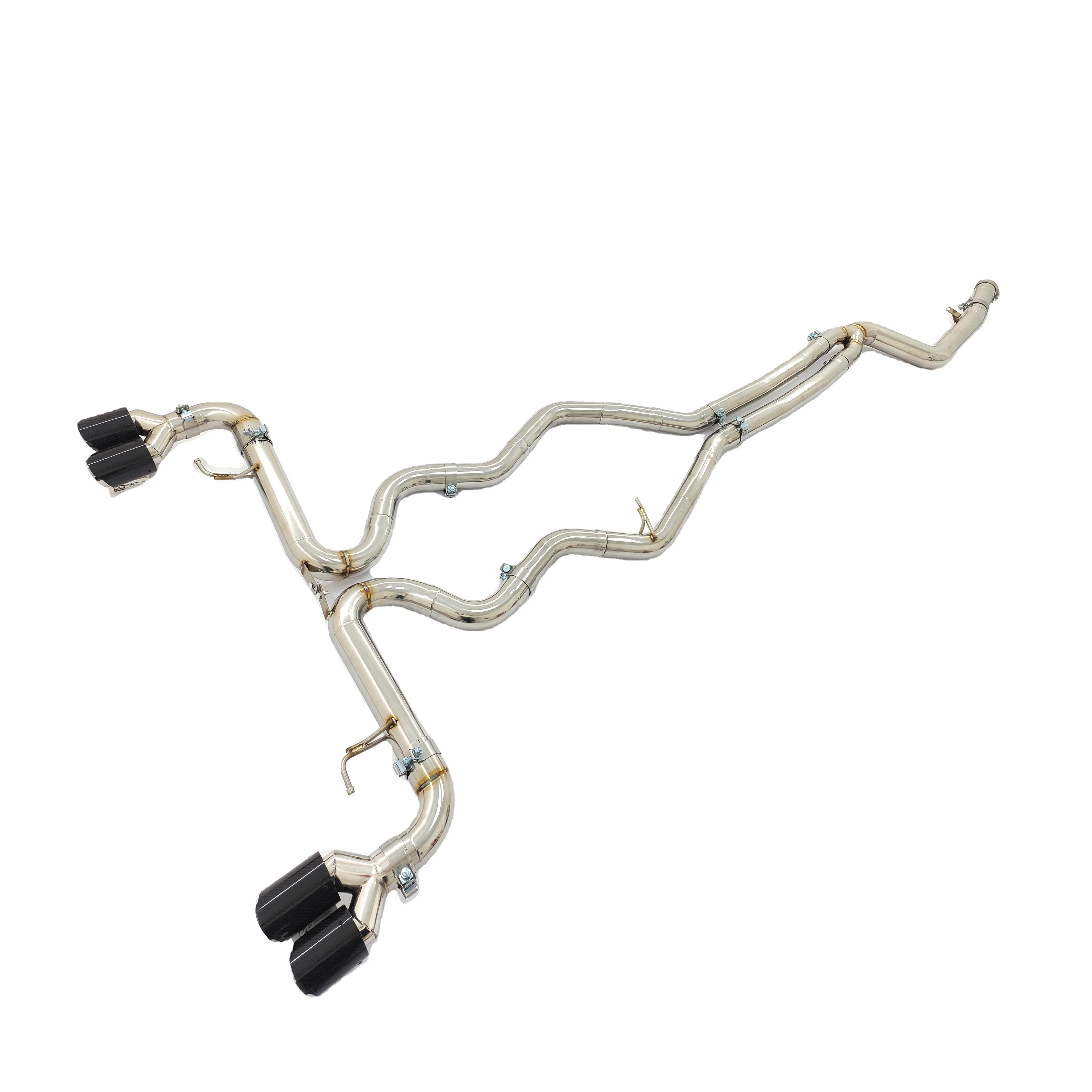 

High Performance 304 Stainless Steel Straight Pipe Exhaust for BMW G20 G22 M340i M440i 3.0T No Valve Aggressive Sound