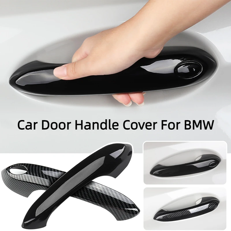 Car Door Handle Cover Sticker Trim Auto Styling Exterior Door Decor Accessory For BMW G30 G20 F30 G32 6GT 3GT X1X2X3X4X5X6X7 LHD