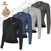 X-TIGER Winter Cycling Jersey Woman Warm Cycling Jacket Long Sleeve Jersey Full Zipper Female Mountain Road Bicycle Clothes