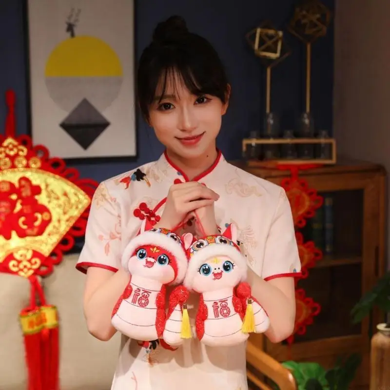   Snake Year Mascots Plush Toy Zodiacs Snake Stuffed Animal Plush Toy Soft Plushie Doll New Year Ornaments Gift Women Men