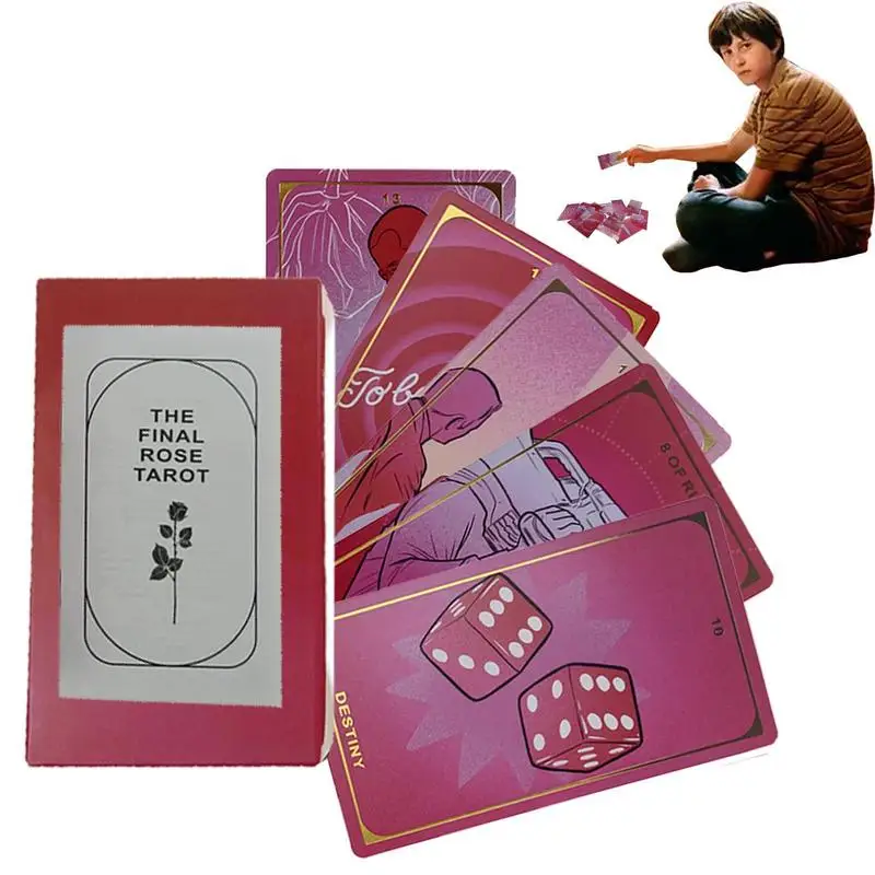 Tarotkarten für Wahrsagerei, persönlicher Gebrauch, Tarot-Deck, vollständige englische Final-Rose-Tarotkarten, englische Version, Wahrsagerei, Schicksalspiel