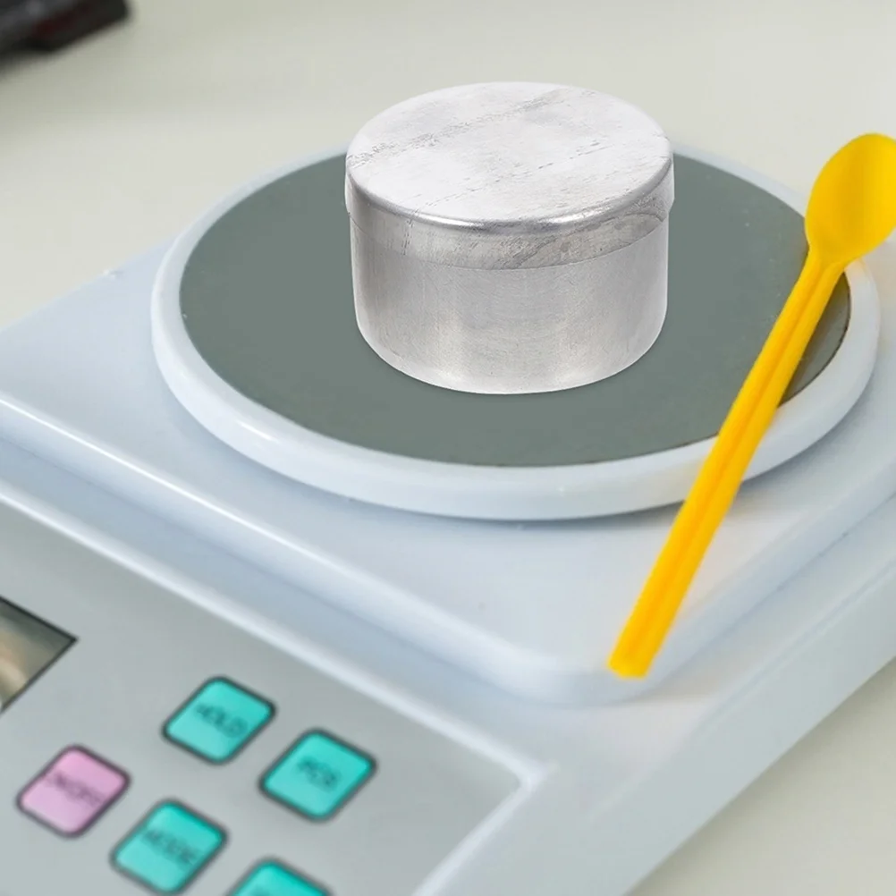 

2pcs Aluminum Weighing Boxes Round Empty Tins Sample Containers For Lab Soil Use Small Metal Jars With Lids Sturdy Polished