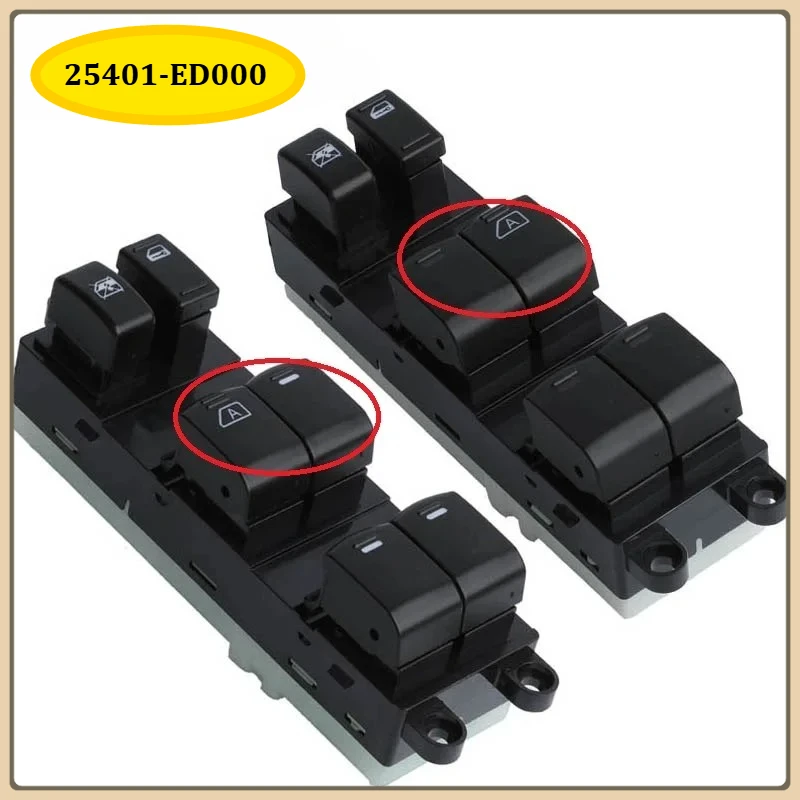 

25401-ED000 25401ED000 левый и правый электрический стеклоподъемник, главный переключатель управления для Nissan Tiida, автомобильные аксессуары