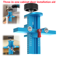 3 in 1 Cabinet Door Installation Positioner Drilling Rebounder Punched Mounting Jig Wardrobe Cabinet Door Panel Installation Jig