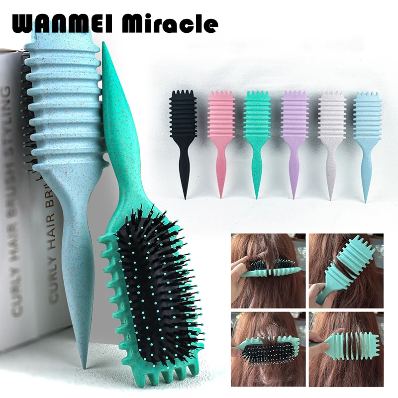 

1/2pcs Detangling Candy Brush Curly Hair Scalp Massage Hair Comb with Cleaning Claw Natural Bristles Define Hair Styling Tools