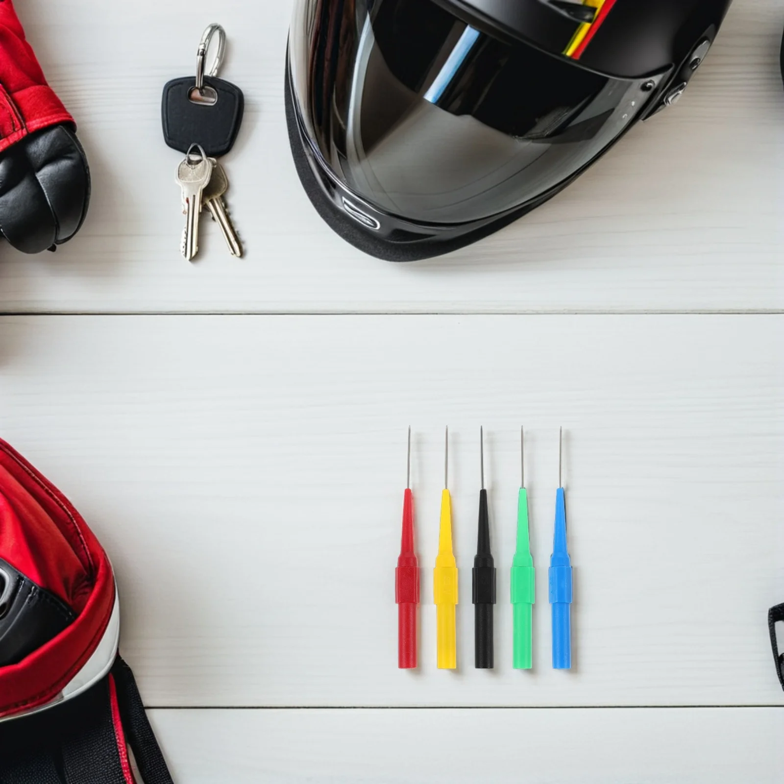 25 قطعة مجسات السيارات المتعددة 0.7 مللي متر غير المدمرة سلك ثقب اختبار التحقيق لإصلاح السيارات ارتفاع درجة الحرارة مرنة #3