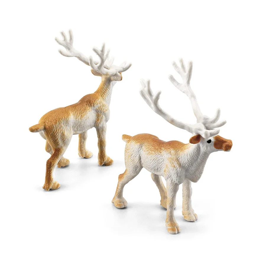 หมีขั้วโลก Arctic Fox Seal Walrus Whale Reindeer ชุดของเล่น Mini ตุ๊กตาสัตว์ Action Figure การสอนของเล่นสําหรับของขวัญเด็ก