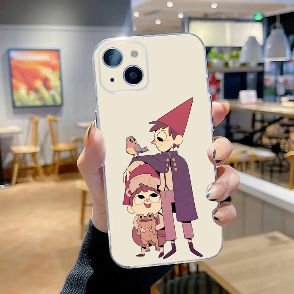 حافظة هاتف كارتونية O-Over the G-Garden W-Wall لهاتف iPhone 16,15,14,13,12,11Plus,Pro,Max,XR,XS,X,7,8 Plus,SE,Mini شفافة ناعمة