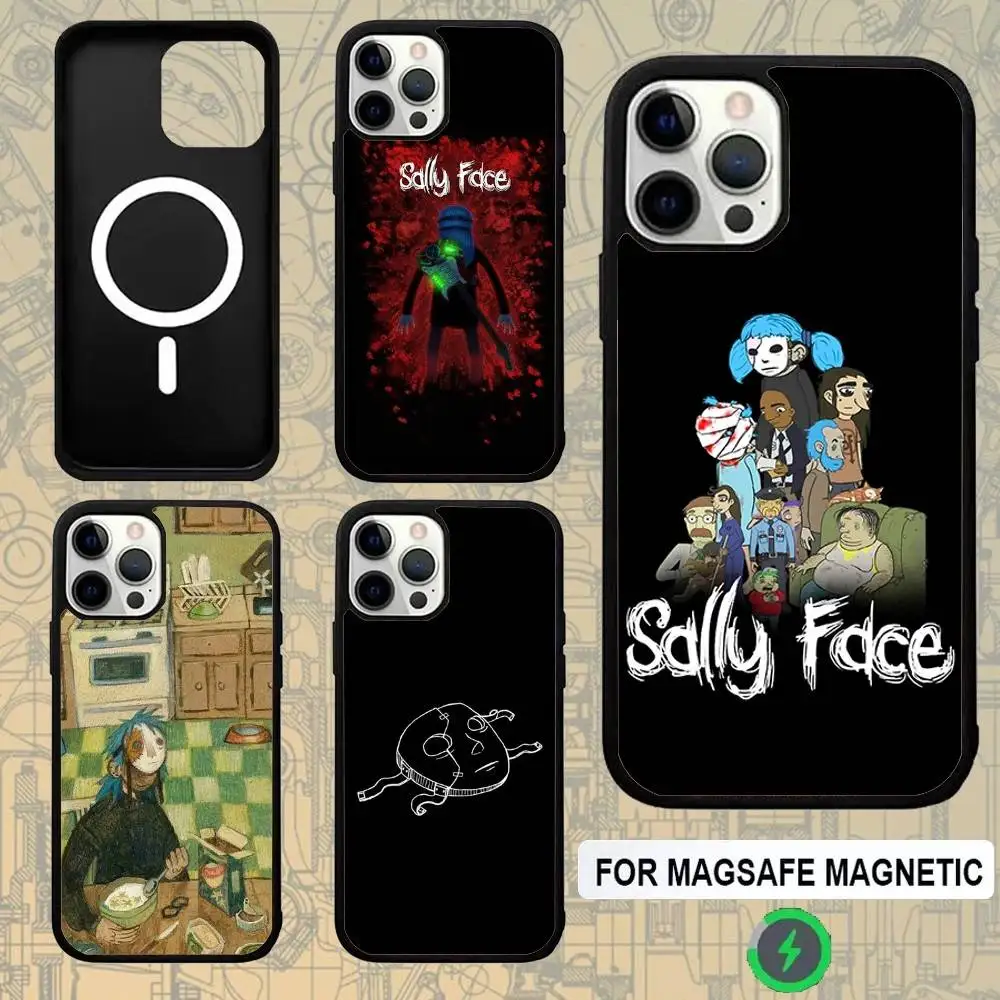 

Game S-Sally Face For Magsafe Wireless Charger Case For iPhone 15,16,17,13,14,11,12,Pro,Max,Plus,E,Air,Mini Magnetic