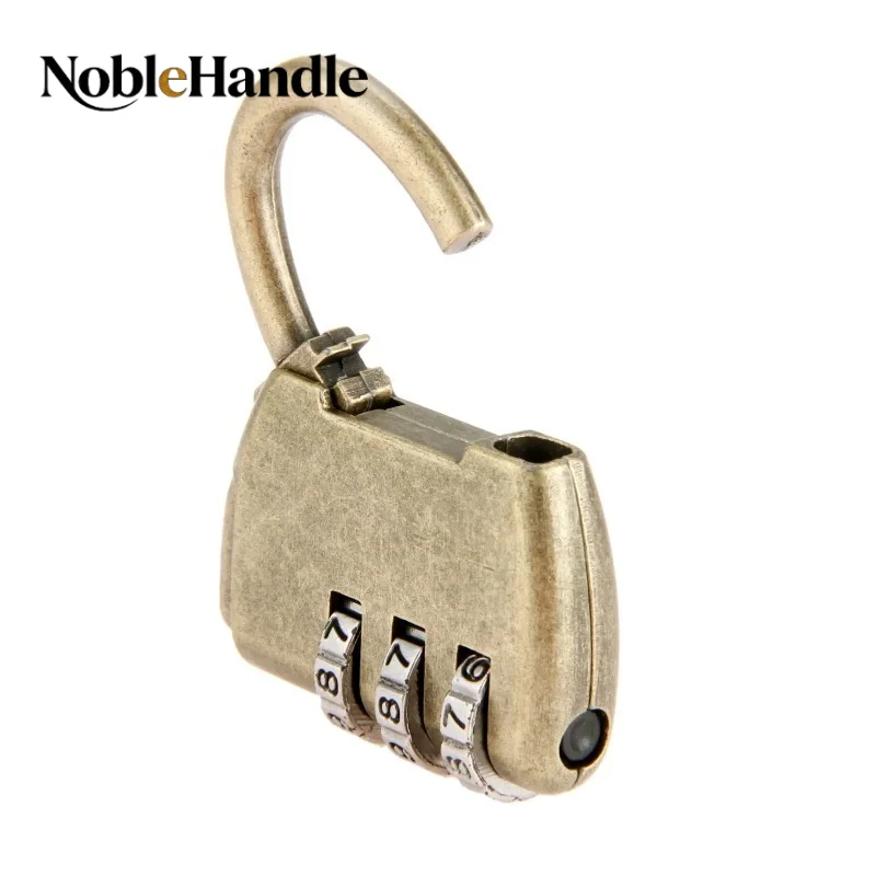 Zinc Alloy Antique Bronze Password Padlock Decorative Code Lock for Wooden Chest Jewelry Box Gift Case Drawer Furniture Hardware