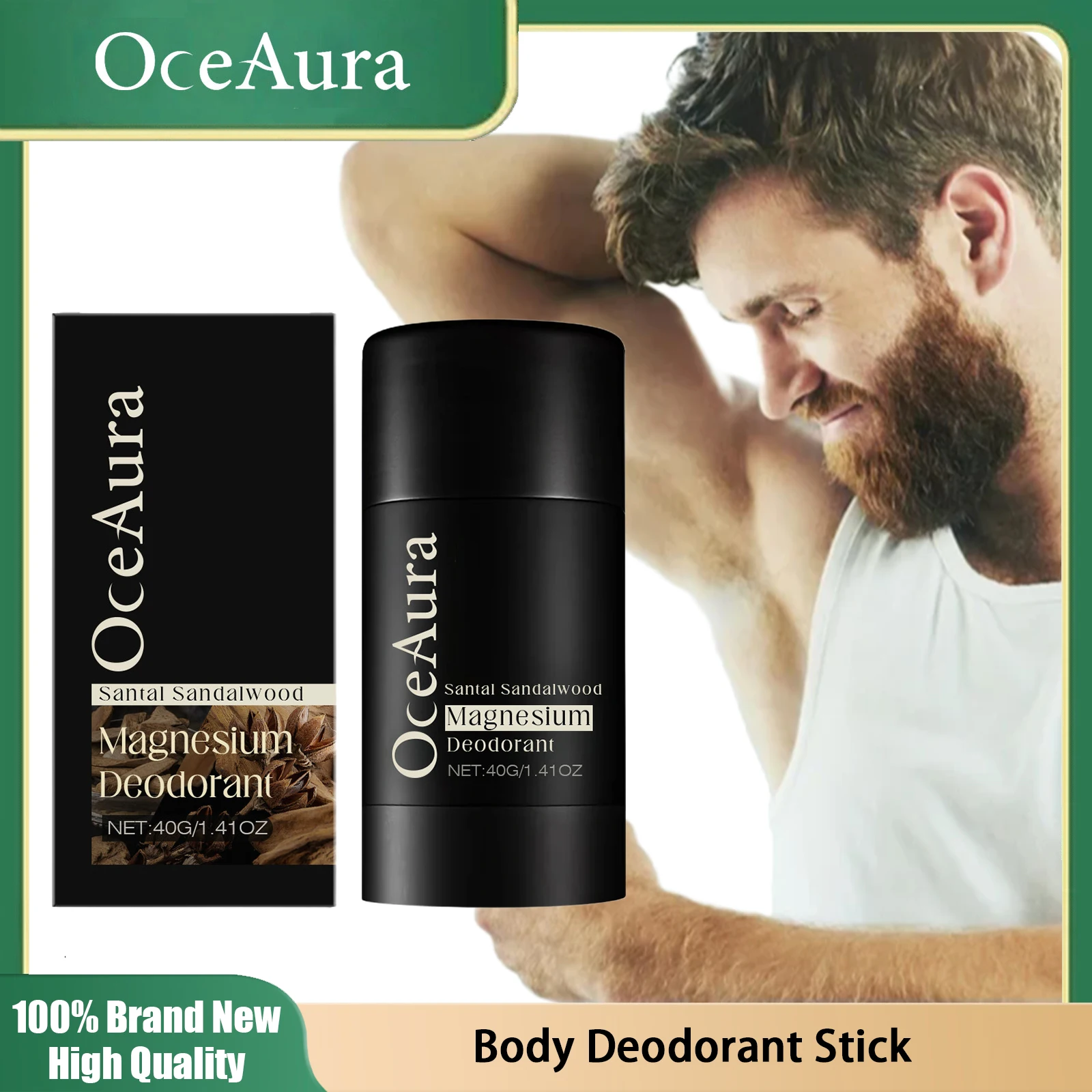 

Men Sandalwood Deodorant Stick Clean Armpit Antiperspirant Inhibit Body Odor Removal Cream Portable Solid Perfume Balm for Women