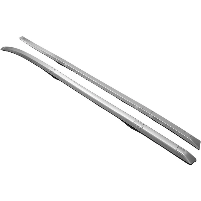

IKON MOTORSPORTS Roof Rack Cross Bars, Factory Style ABS Plastic Silver Roof Top Bar Luggage Carrier