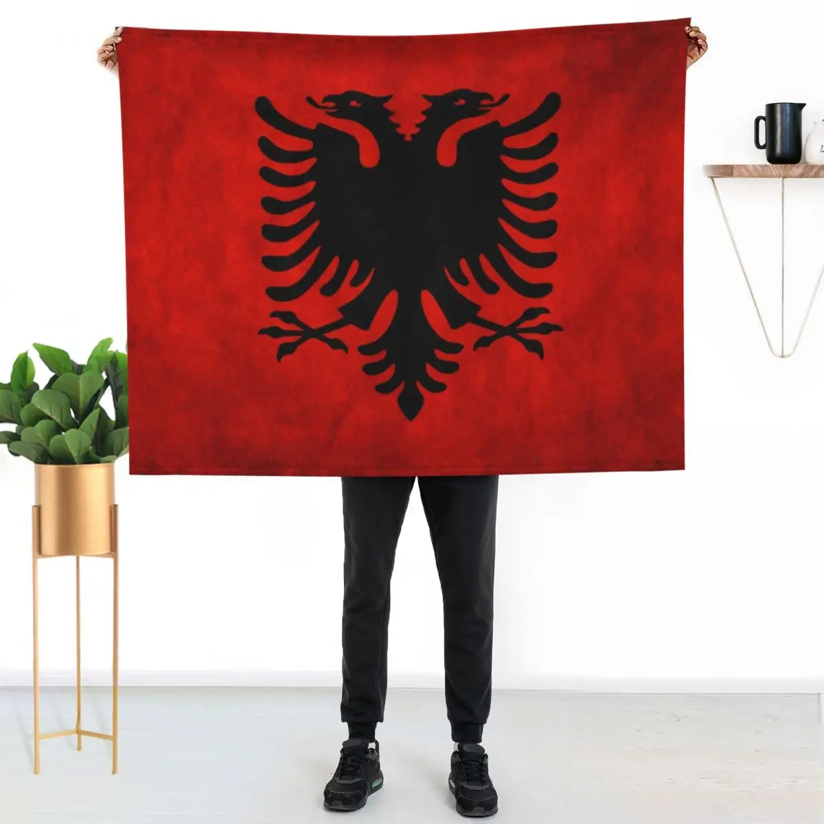 

Albania | Albanian Flag | National Flag of Albania Throw Blanket Warm Comfortable Blanket Gift for Parents Friends
