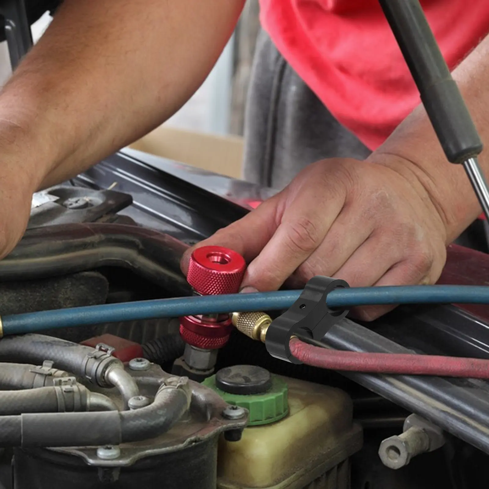 

4Pcs Sleek Aluminum Alloy Hose Separator Clamp An6 Compatible for Automotive Fuel Brake Hydraulic Lines Quick Install Secure