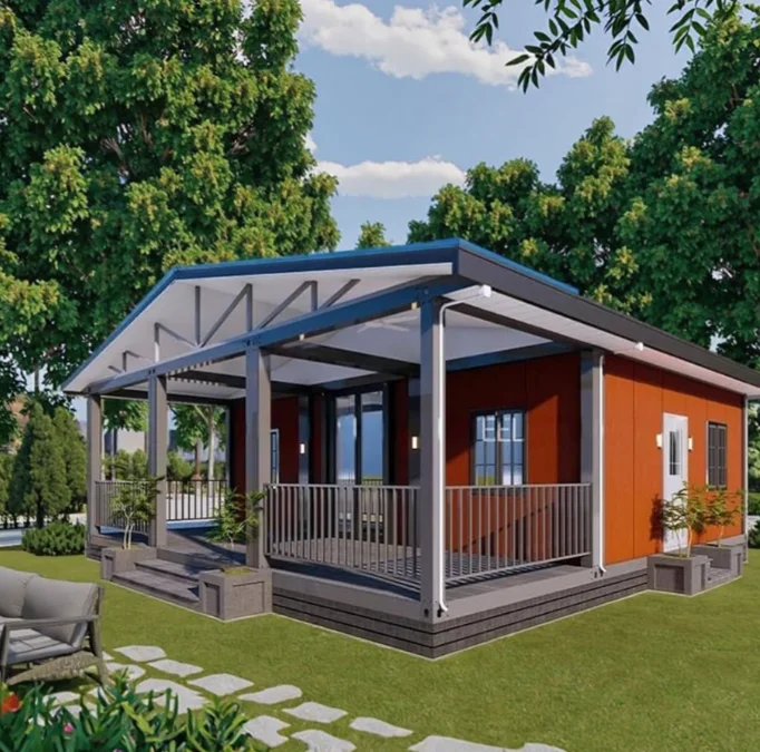 Alta calidad y último diseño, estructura de acero ligero prefabricada, productos para casa de villa, casa contenedor plegable de villa de acero ligero