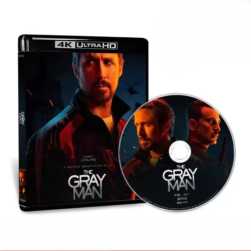4K UHD The Gray Man (2022) compatible con PS5, disco de película Blu-ray de ultra alta definición XSX, 5.1HDR10 de alta definición